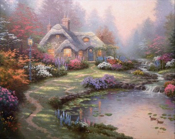 Everett Cottage Thomas Kinkade naturaleza Pinturas al óleo